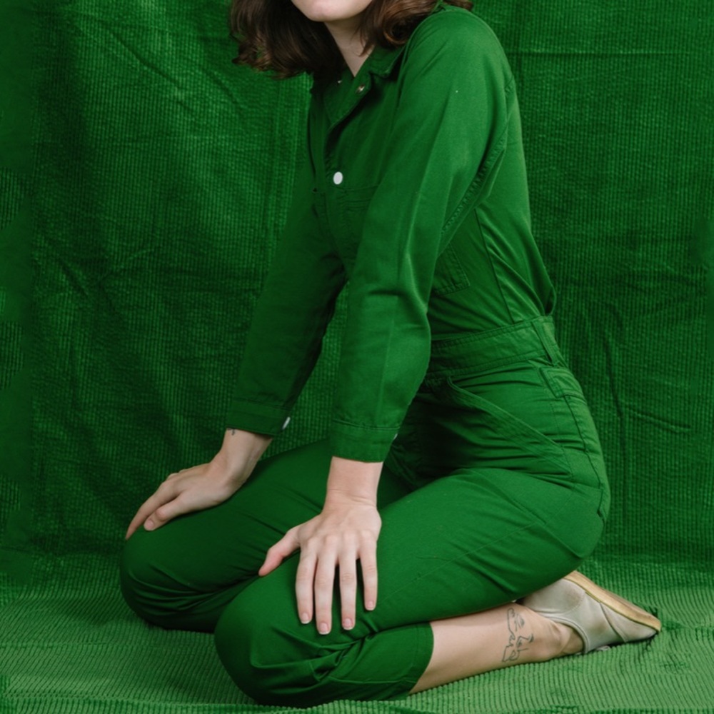 Forest Green Big Bud Press Jumpsuit